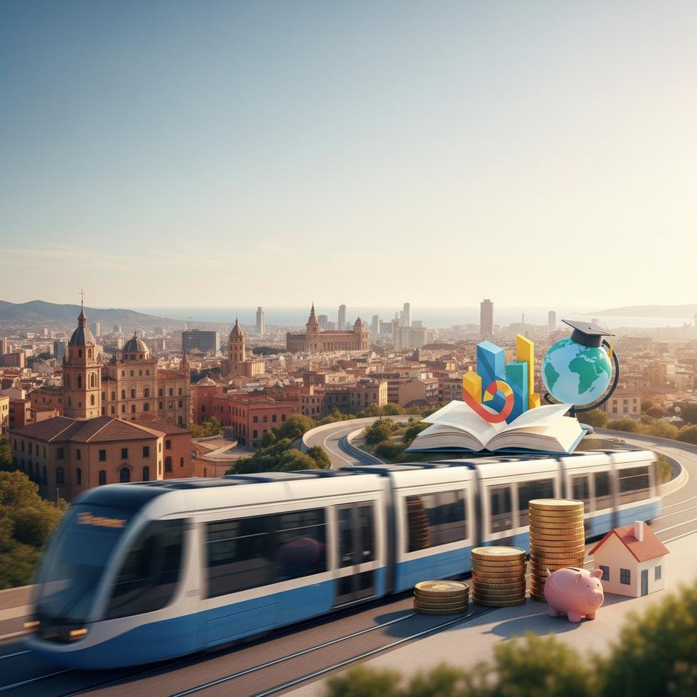 Sabadell şehri ve modern yaşam görüntüsü