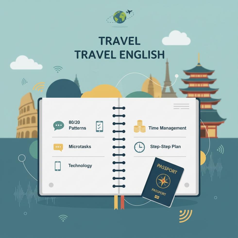 Seyahat sırasında İngilizce konuşan genç bir öğrenci