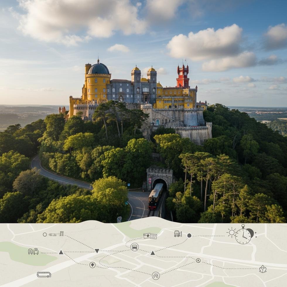 Sintra sarayları ve doğa manzarası