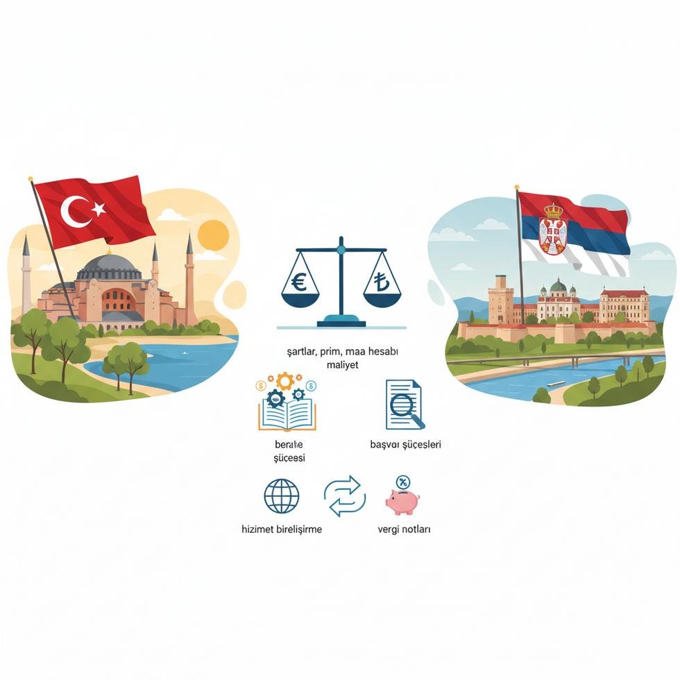 Türkiye ve Sırbistan emeklilik sistemi karşılaştırması tablosu