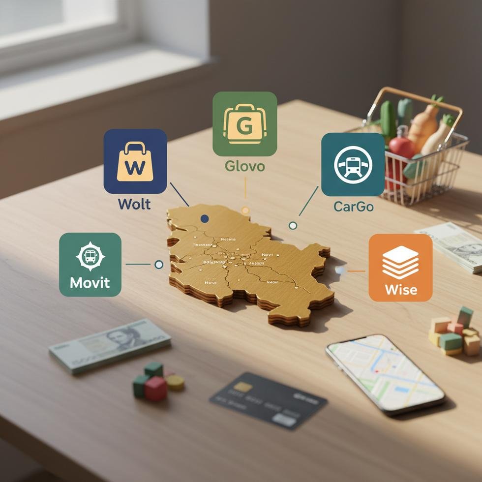 Sırbistan’da yaşam için önemli mobil uygulamaların ekran görüntüleri