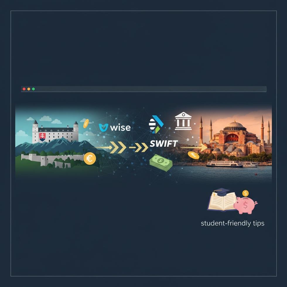 Slovakya’dan Türkiye’ye para transferini simgeleyen dijital ödeme görseli