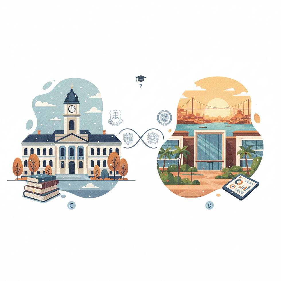 Slovakya ve Türkiye'de üniversiteye giriş ve maliyet karşılaştırması