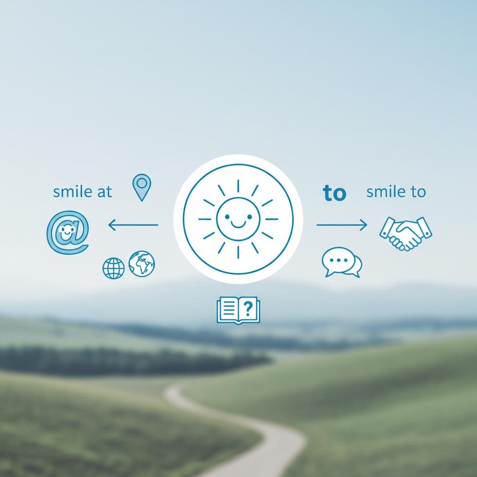 İngilizce smile at ve smile to ifadelerinin karşılaştırılması