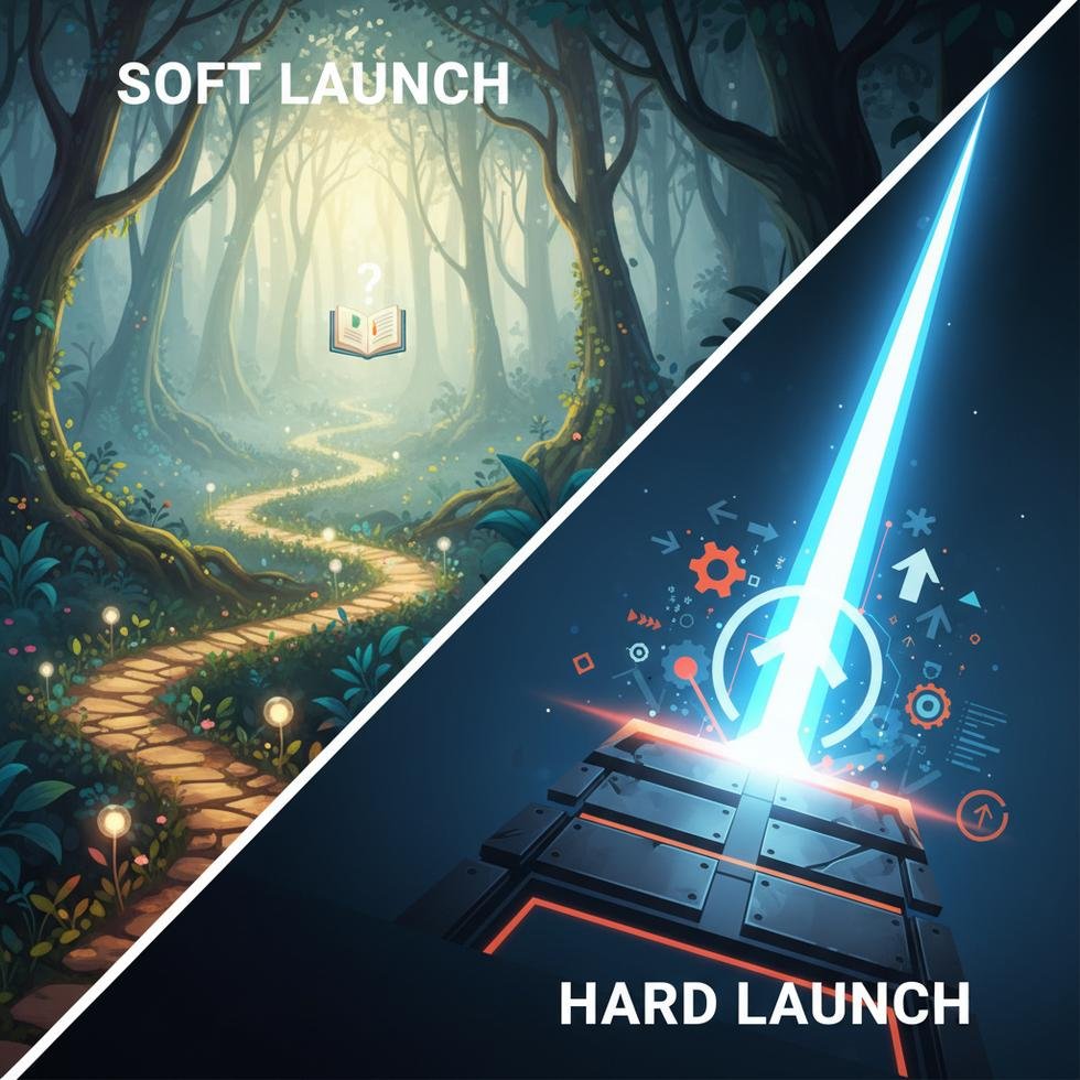 Soft ve Hard Launch stratejisini anlatan grafik