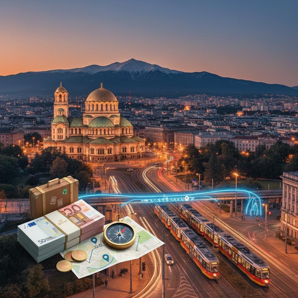 Sofya şehir manzarası ve tarihi yapılar