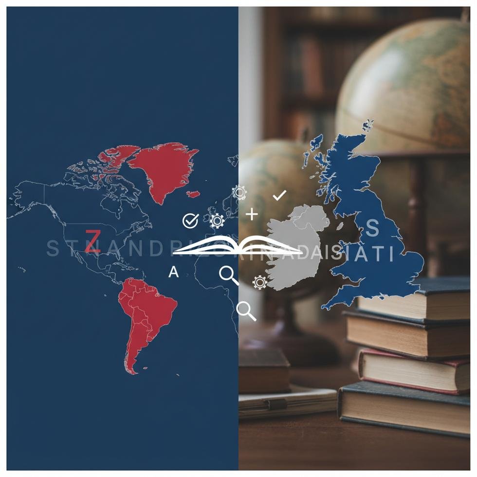 Standardization ve Standardisation yazım farkı görseli