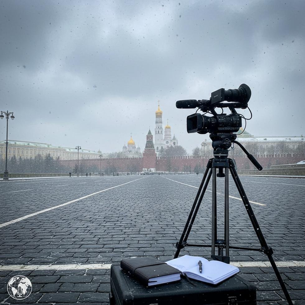 BBC muhabiri Kremlin önünde habercilik yaparken