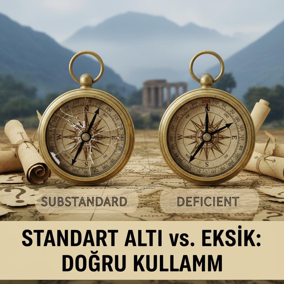 Substandard ve Deficient kelimelerinin akademik ve iş yazışmalarında doğru kullanımı