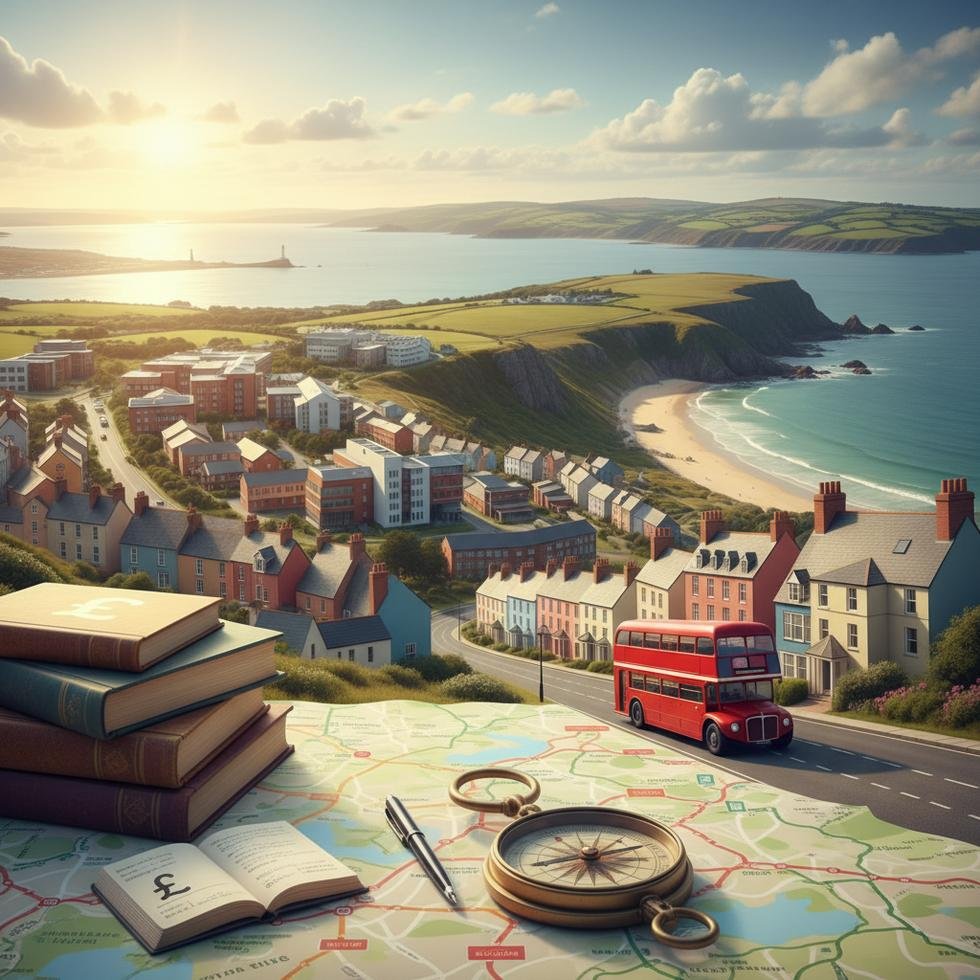 Swansea sahilinde öğrenciler yürürken