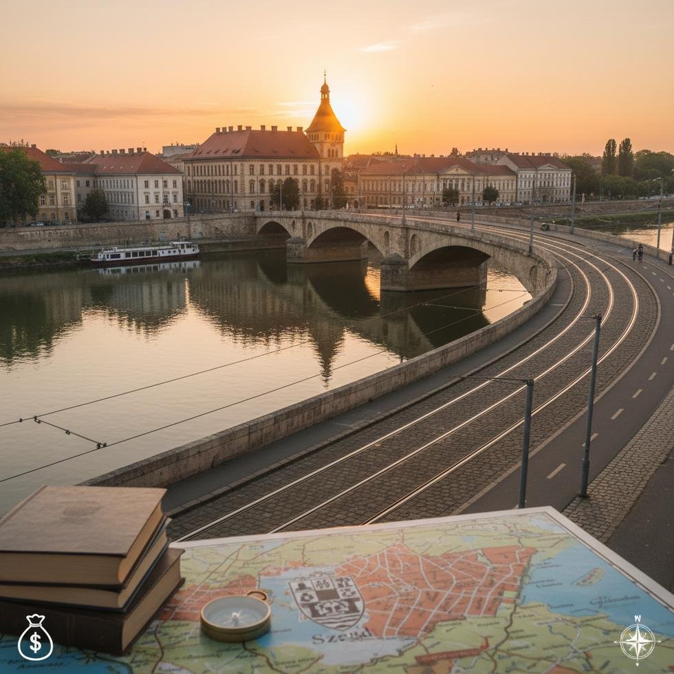 Szeged şehri genel görünüm ve üniversite kampüsü