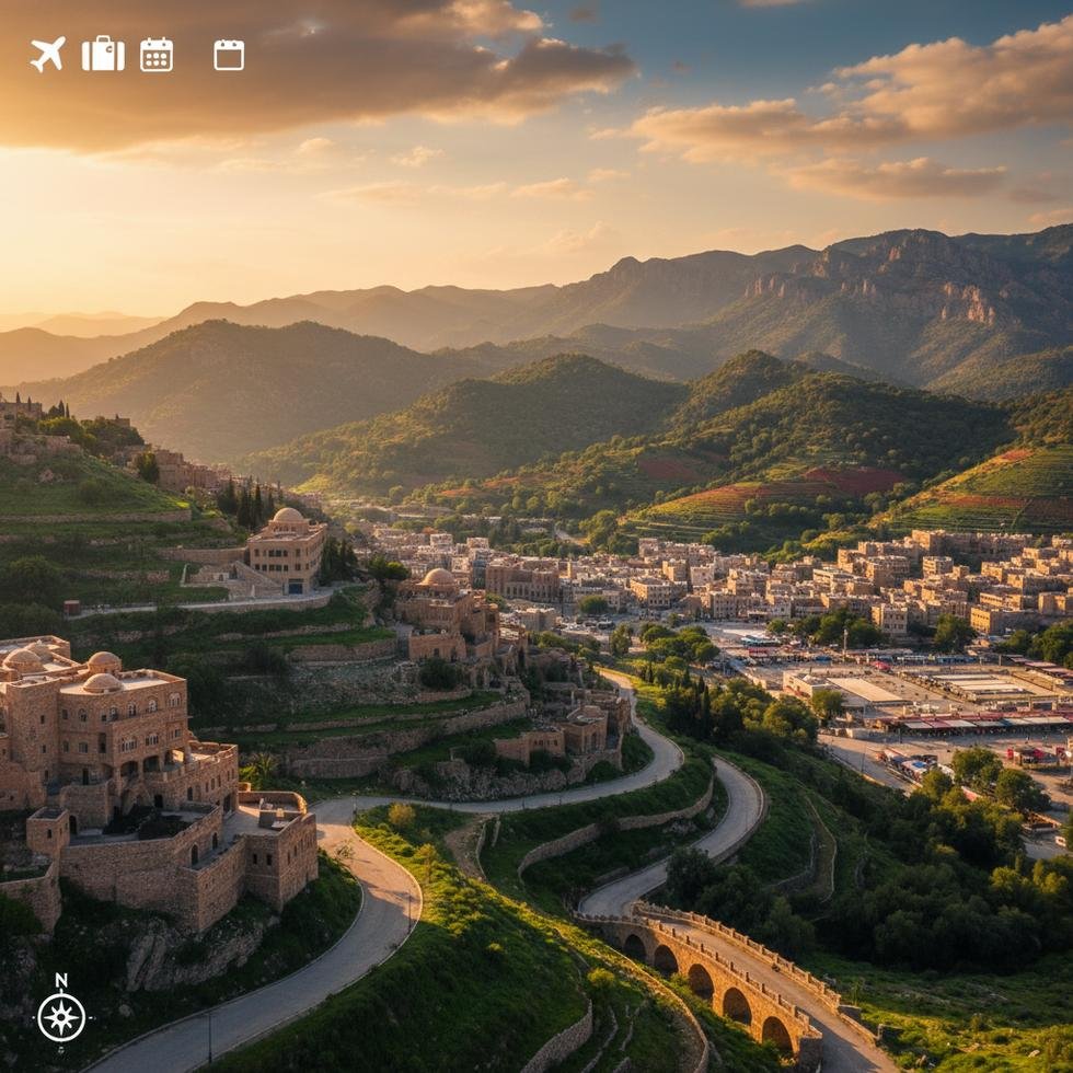 Taif şehir manzarası ve doğal güzellikler