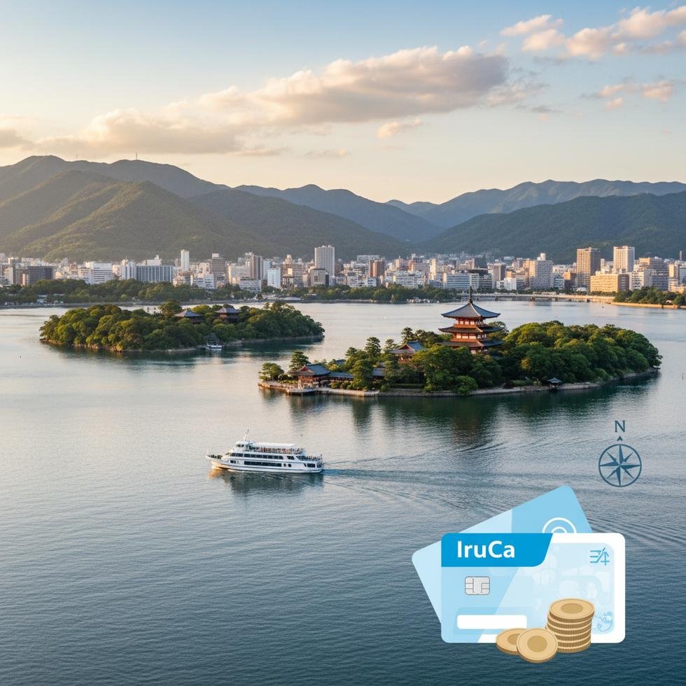 Takamatsu şehir manzarası ve Ritsurin Garden