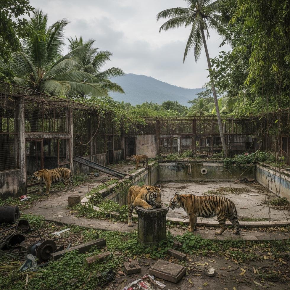 Tayland'da bir turistik parkta trajik kaplan ölümleri