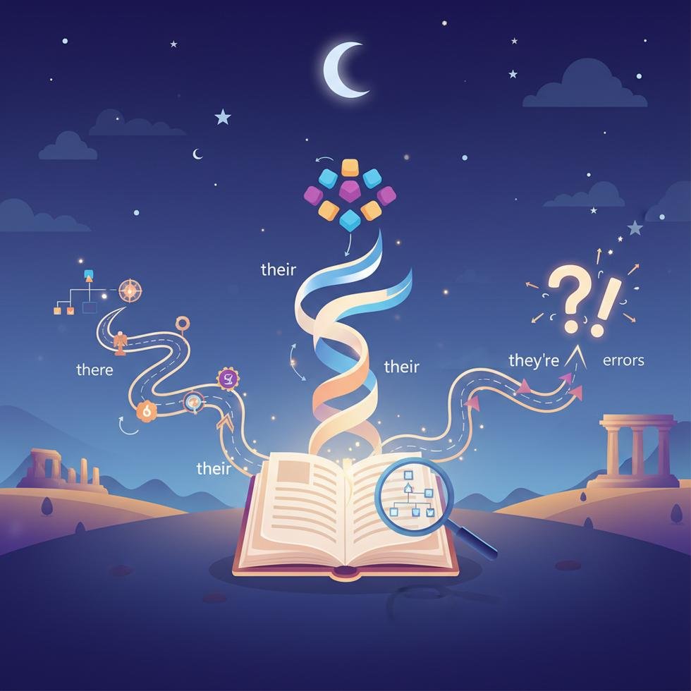 Their, There ve They’re kelimelerinin doğru kullanımını anlatan İngilizce rehber