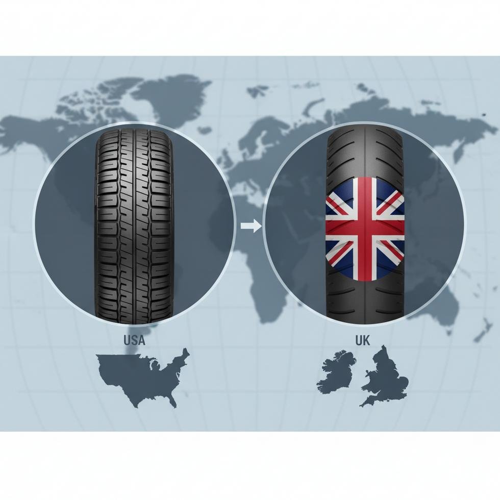 Araba lastiği kavramını açıklayan İngilizce yazım farkları