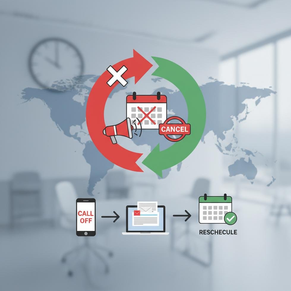 Toplantı iptali dillerine ilişkin rehber görseli