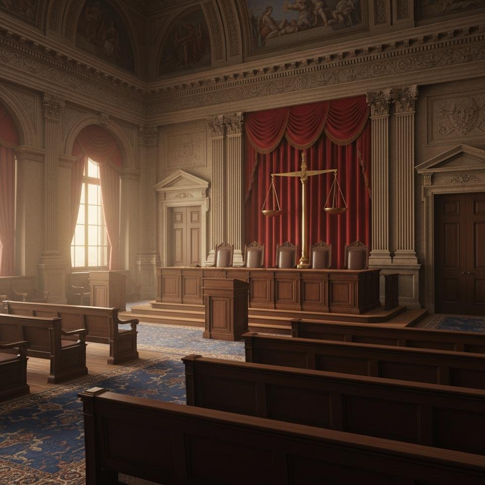 Yüksek Mahkeme salonunda yargıçlar