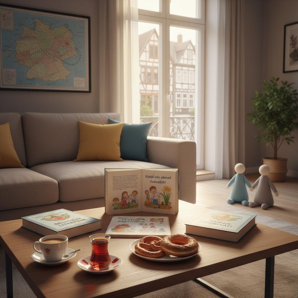 Family speaking Turkish and German at home in Germany