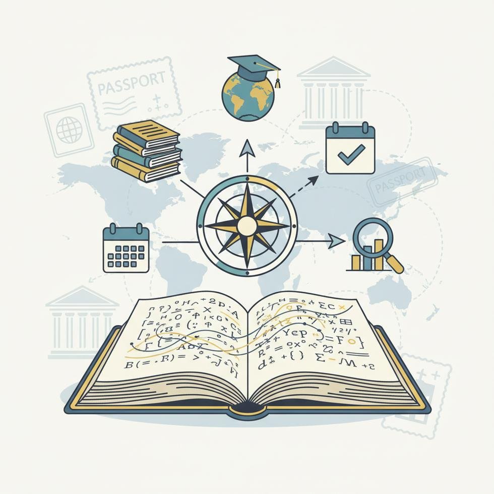 Ücretsiz İngilizce kaynaklarla çalışan öğrencinin masasındaki kitap ve notlar