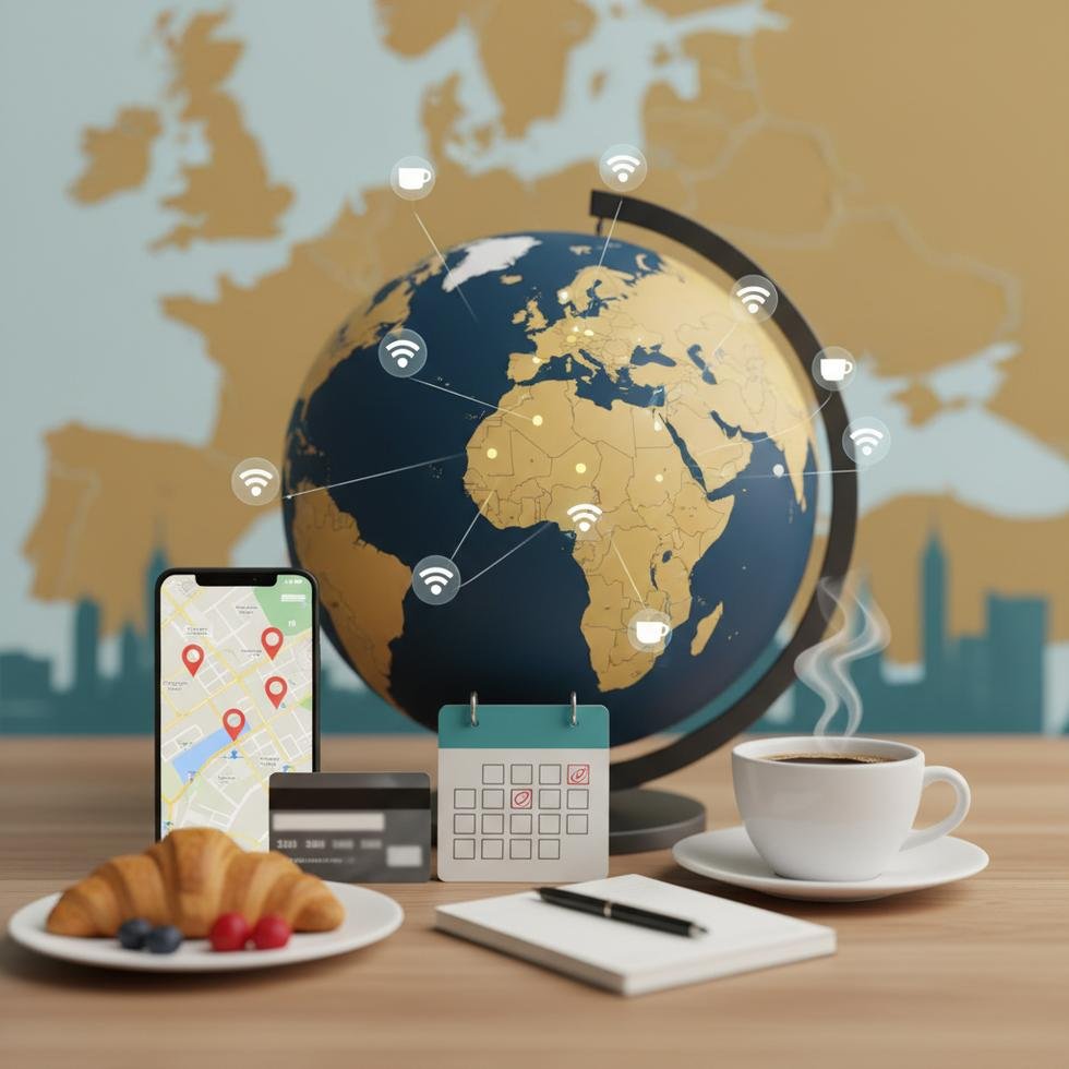 Bir kafede ücretsiz kahve keyfi yapan öğrenci