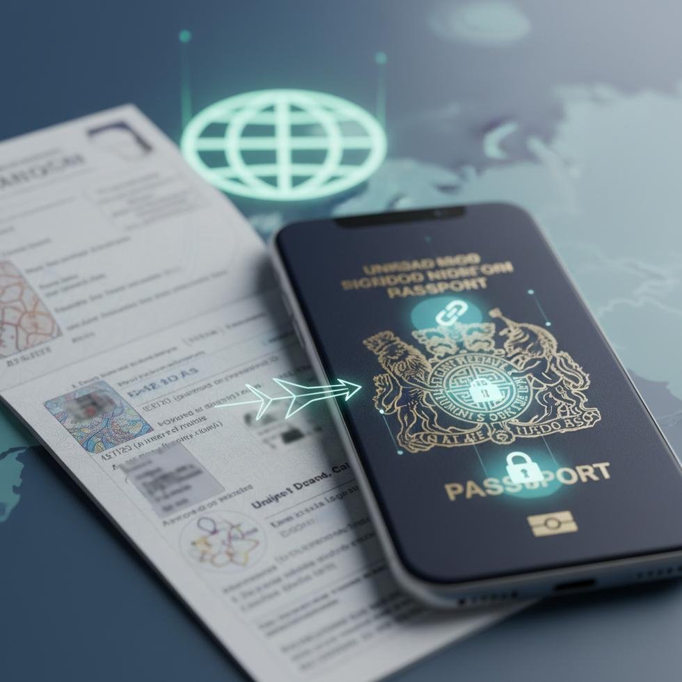 UKVI e-Vize hesabına pasaport ekleme süreci ekran görüntüsü