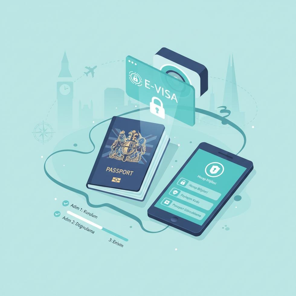 UKVI hesabı ve eVize ekran görüntüsü