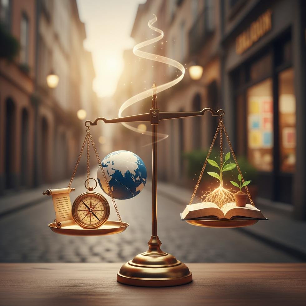 Valid hissetmek kavramını anlatan dijital ve içsel denge temalı görsel