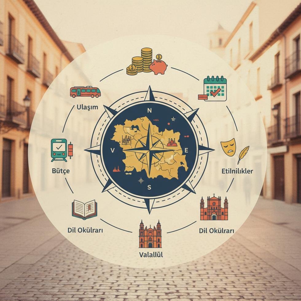 Valladolid şehir merkezi ve kültürel mekanlardan bir görüntü