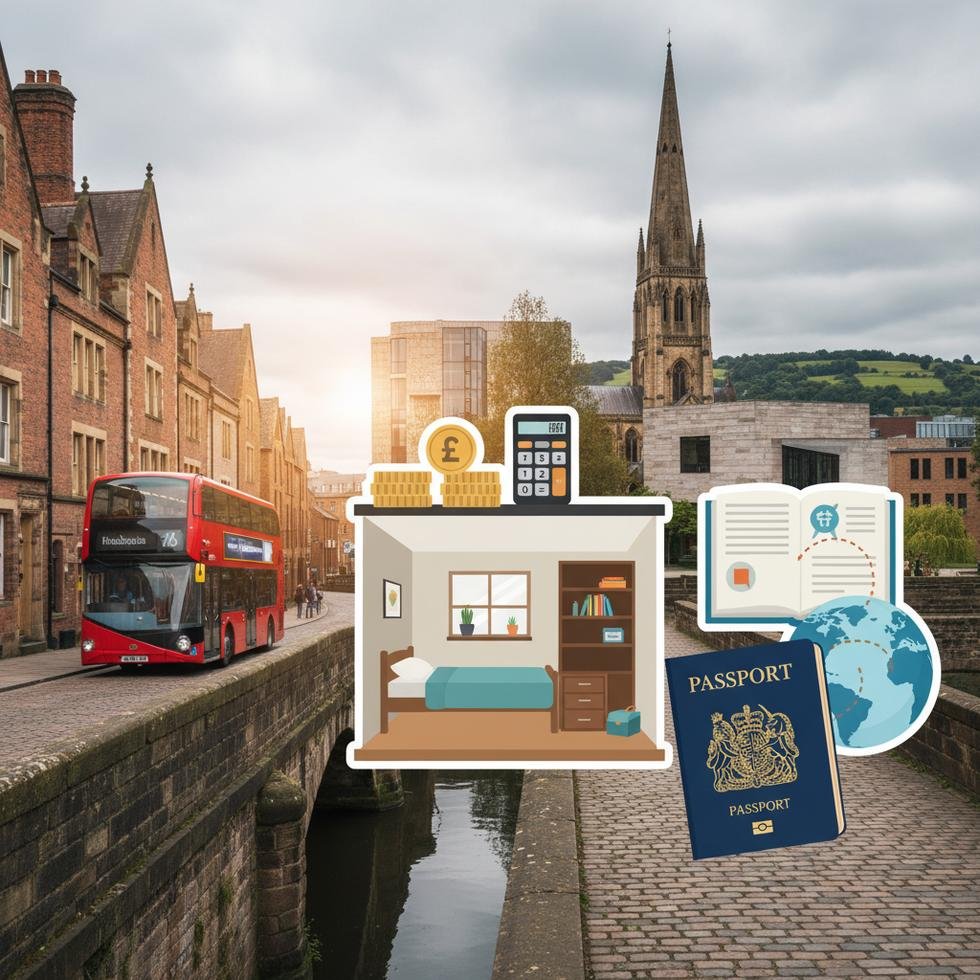 Wakefield şehir merkezinden bir öğrenci yürüyüşü