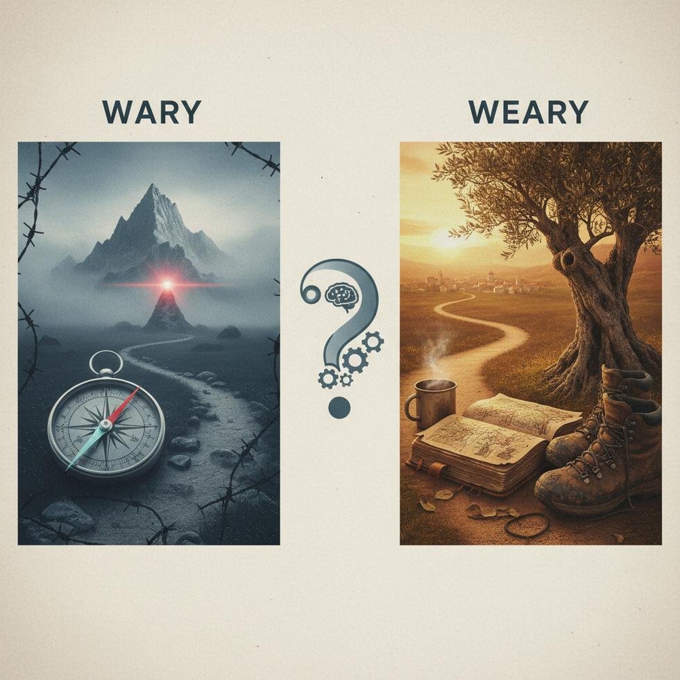 Wary ve Weary kelimelerinin anlam farkları ve kullanımı