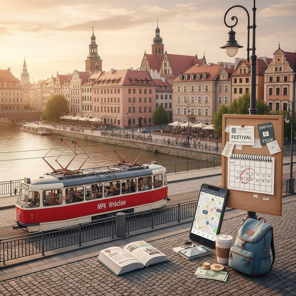 Wroclaw şehir merkezi ve kültürel alanlardan genel görünüm