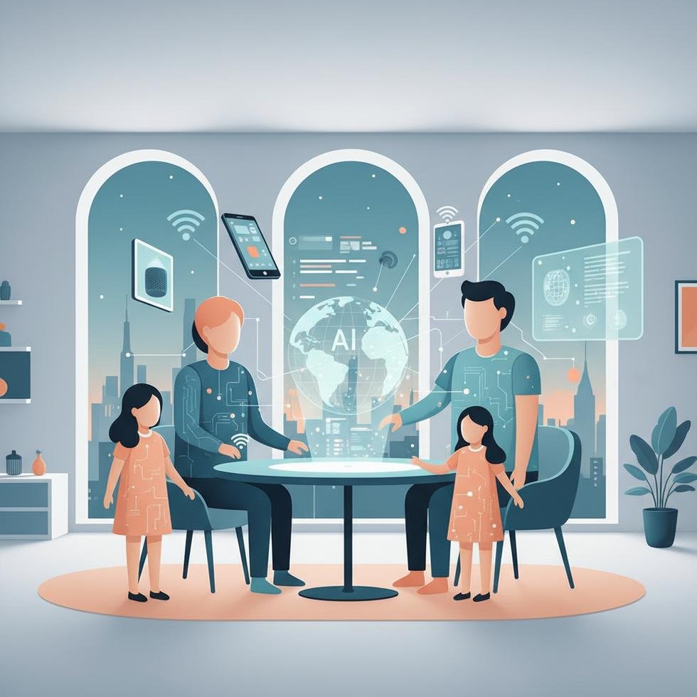 Modern aile evde yapay zeka destekli cihazları kullanıyor