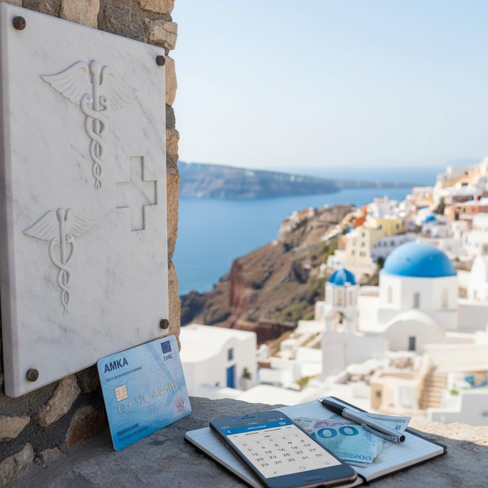 Yunanistan sağlık sistemiyle ilgili rehber görseli