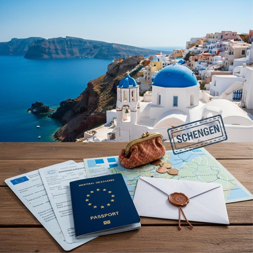 Yunanistan Schengen vize başvuru evrakları masada