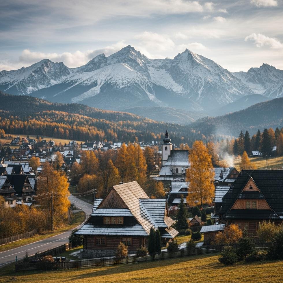 Zakopane dağ kasabası ve doğa manzarası
