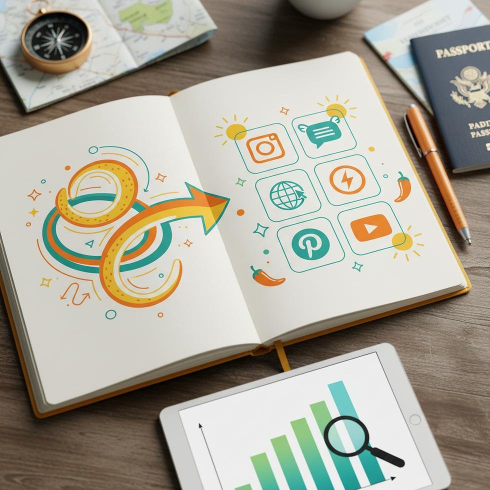 Sosyal medya trendi zesty ifadesine ilişkin canlı ve enerjik görsel