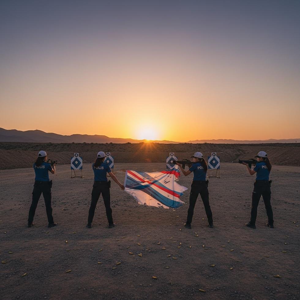 Poligon egitimindeki 4 kadın polis