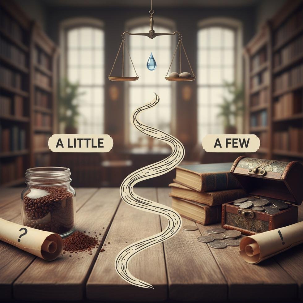 A little ve a few ifadelerinin İngilizce kullanımı açıklaması