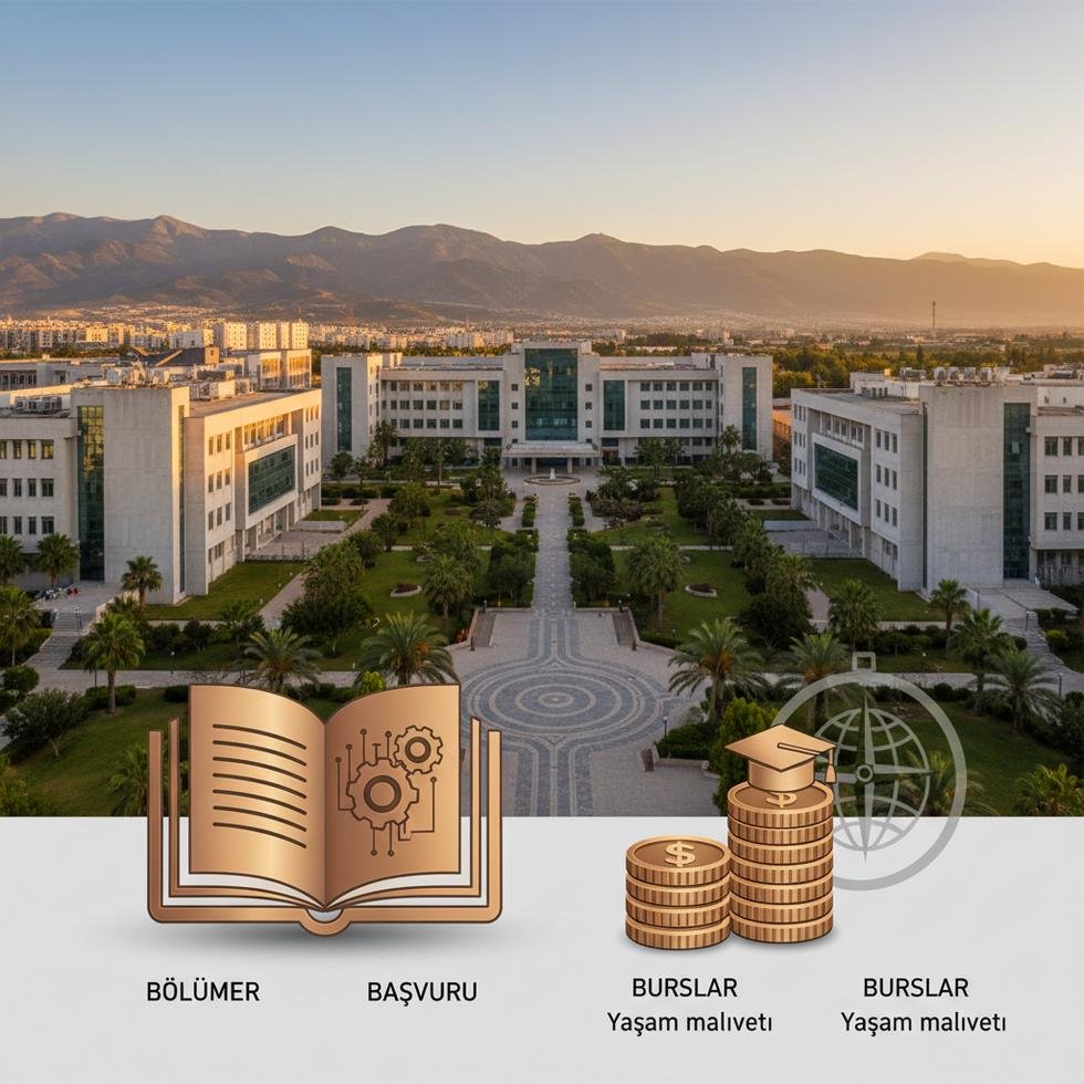 Adana'da üniversite kampüsü ve şehir görüntüsü