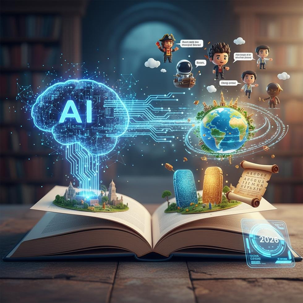 AI ile kişiselleştirilmiş İngilizce hikaye oluşturma görseli