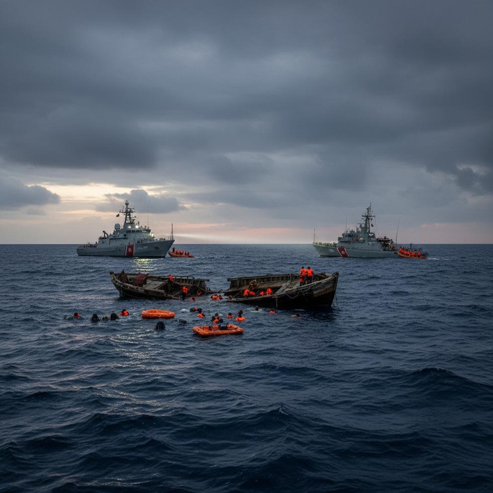 Göçmen kazası sonrası kurtarma operasyonu