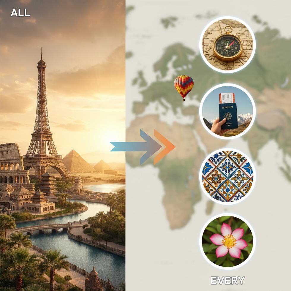 All ve every kelimelerinin İngilizce dilinde kullanımı üzerine açıklayıcı grafik