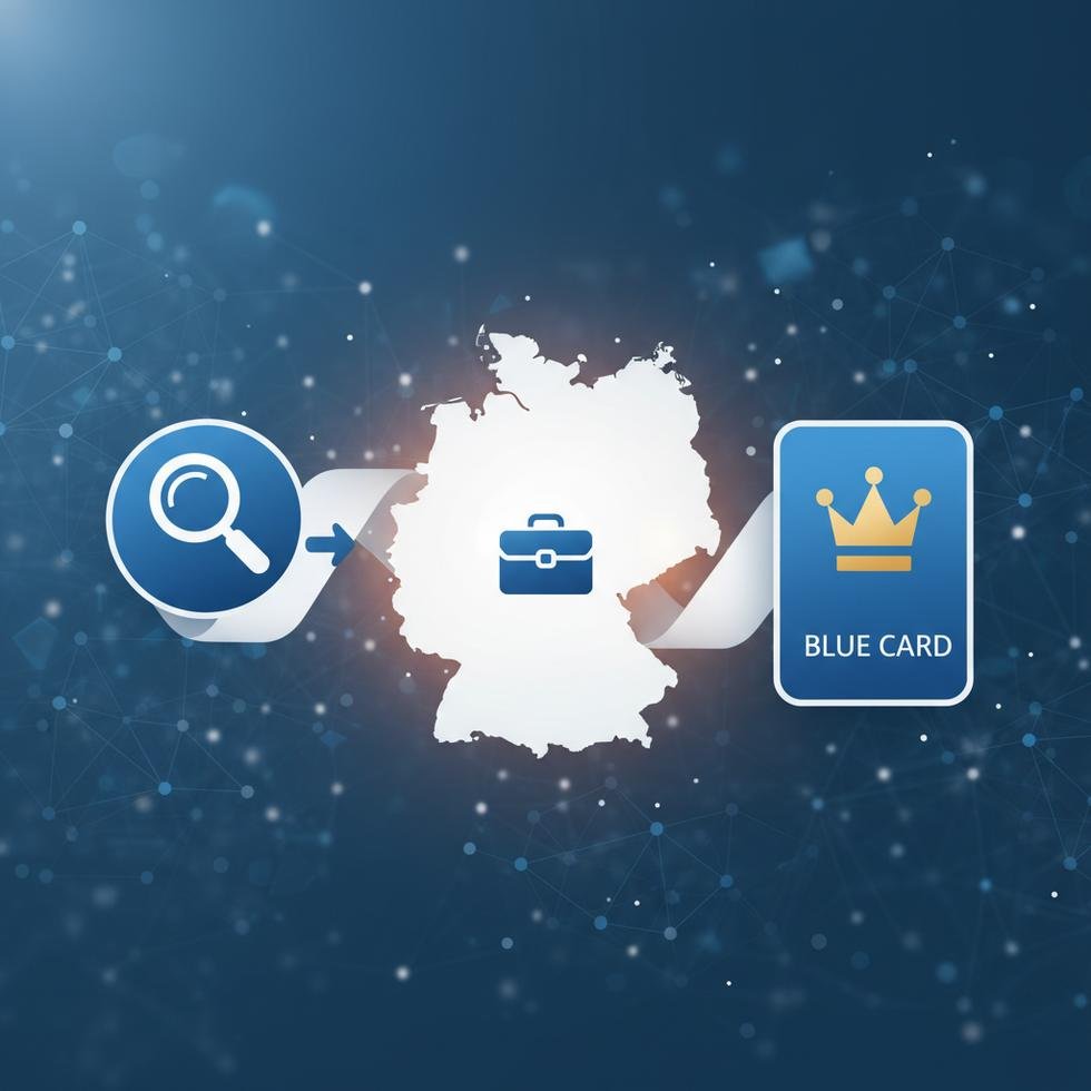 Almanya'da 18 aylık iş arama oturumu ve AB Mavi Kart süreci