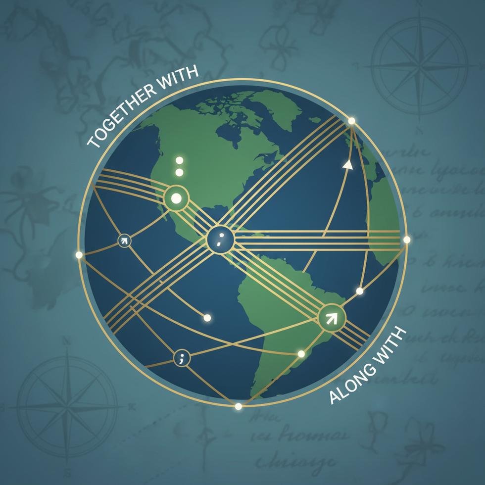 Along with ve together with ifadelerinin farklarını anlatan İngilizce kullanım rehberi görseli