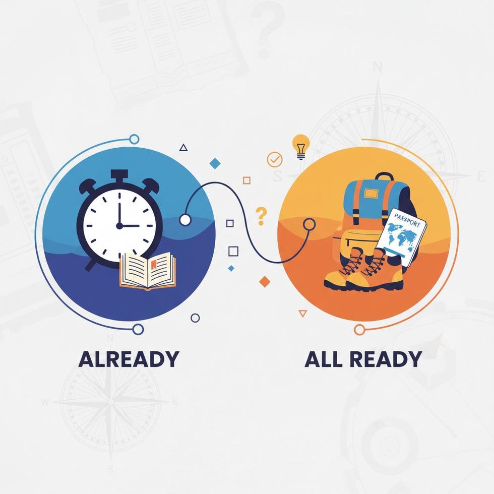 İngilizce already ve all ready kelimelerinin kullanımı ve telaffuzu