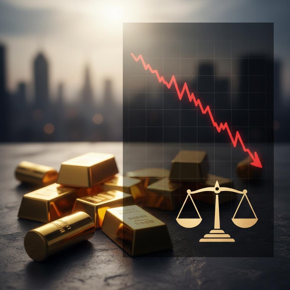 Altın külçeleri ve finansal grafikler