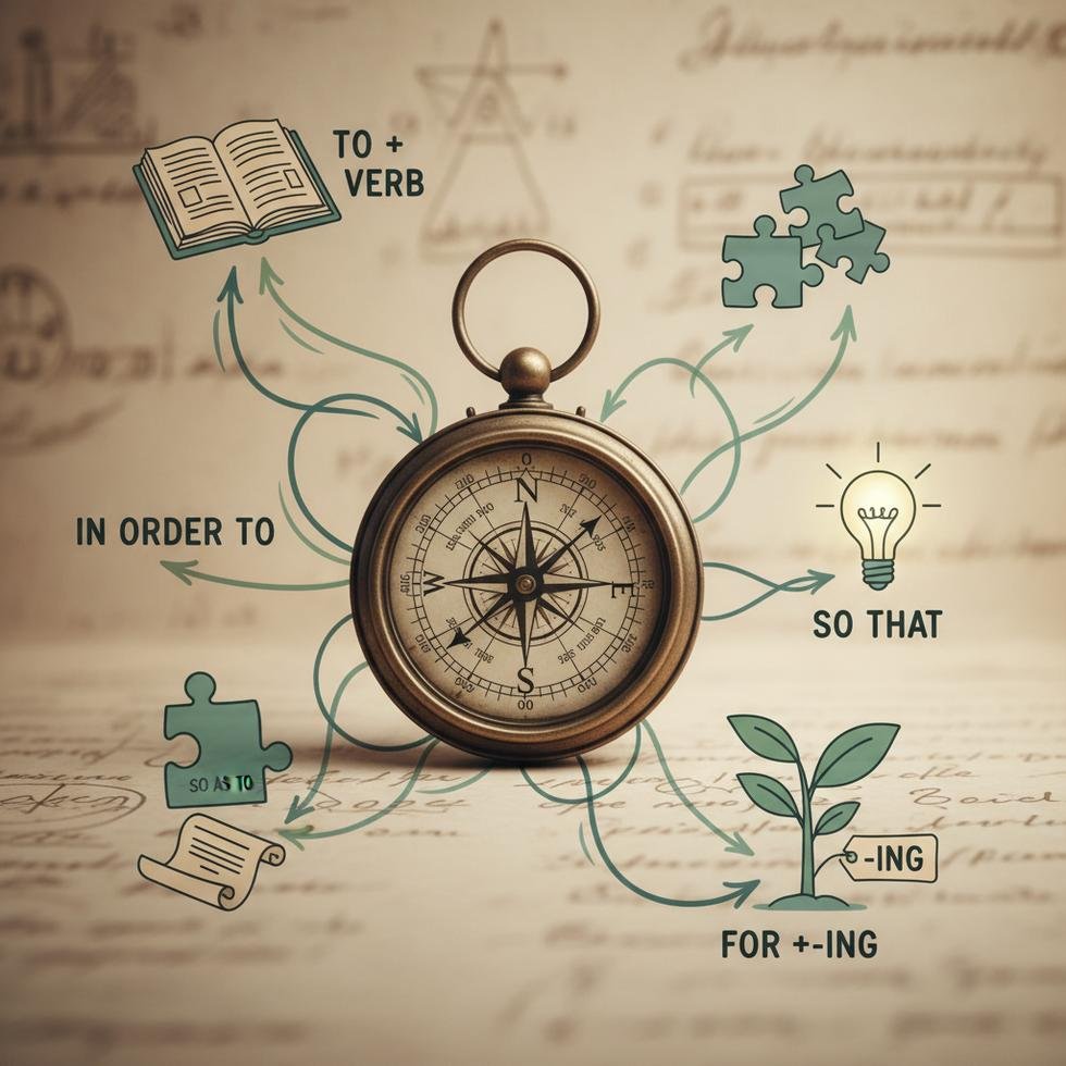 Amaç bildiren mastar yapıları açıklayan eğitim görseli