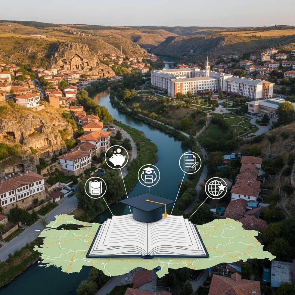 Amasya Üniversite kampüsü ve kitaplar