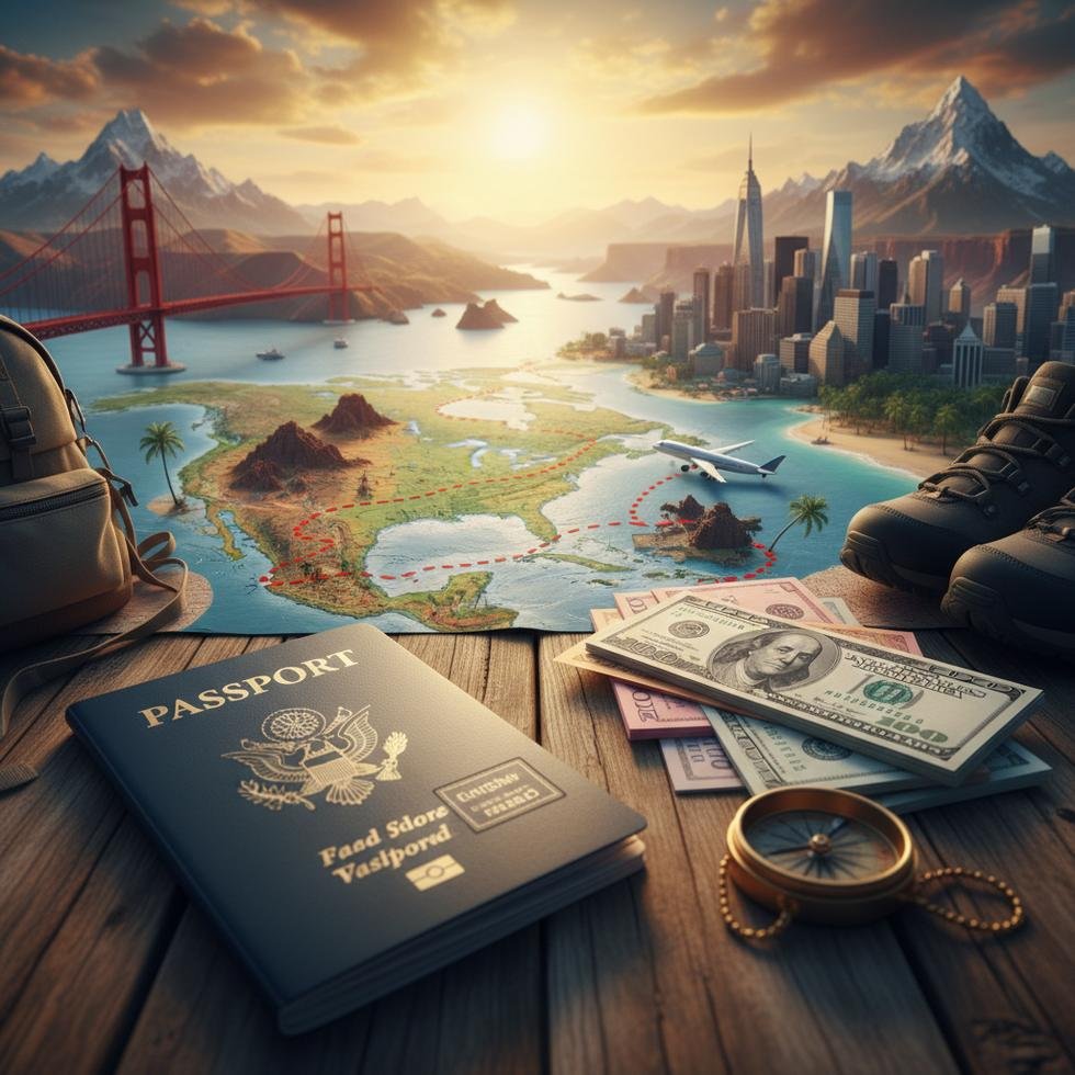 Amerika seyahat rehberi görseli, vize ve bütçe planlaması